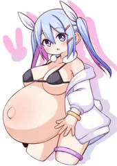 ボテ腹うさ水着