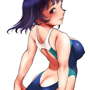 競泳水着巨乳JK