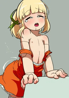 机の角に向かってリズミカルに腰をロールさせ続けるちゃん