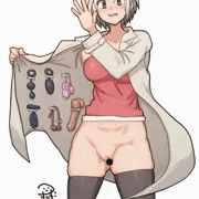 ウルフカット白衣黒タイツ系