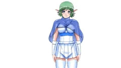 追い詰められるエルフちゃん