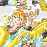 藍ちゃん(うちのこ)×ナメクジ妖魔