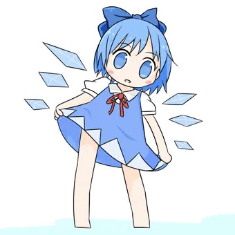 チルノちゃんの水遊び