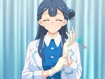 【宣伝】手袋をはめる女医さん