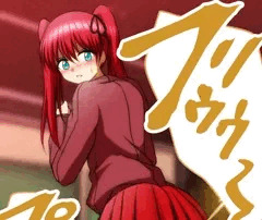 赤毛ツインテちゃんのおなら