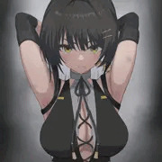捕まった♀漂白者