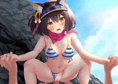水着イズナ騎乗位