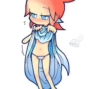 海で拾った可愛い水着を見せてくれるテトラちゃん(+おまけ)