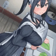 四白眼のメイドさん