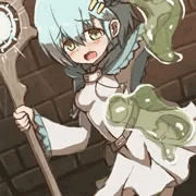 スライムに襲われる魔法使いちゃん