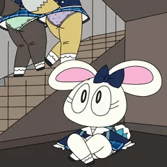 マリアン小学校へ再入学(？)の後、階段で