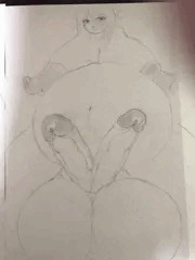 双根超乳ボテ腹ふたなり