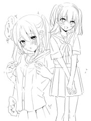 ツーサイドアップ　セーラー服