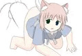 無防備な猫又君