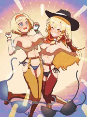 カウガールなアリスと魔理沙のセクシーショット！