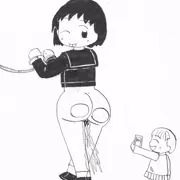 捕まって灸痕尻隠せず連行される娘