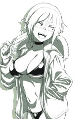 アイスと水着と眼力娘