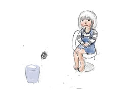 ゴミを投げるこども