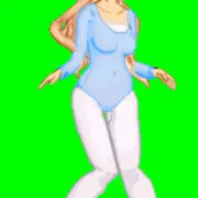 レオタードの娘が踊るよ！