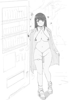 深夜の公園を露出散歩する委員長