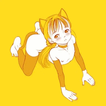反る猫。