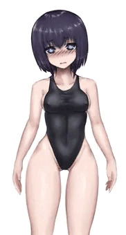 ピチピチの競泳水着を着せられ恥ずかしがる女の子