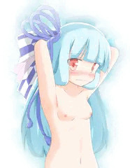 葵ちゃんが腋を描く練習に付き合ってくれました。