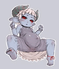 青肌角っ娘さん