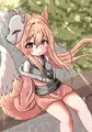 夕暮れとお狐少女