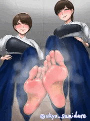 弓道女子の足裏