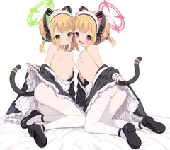 メイドミドモモお胸キッス