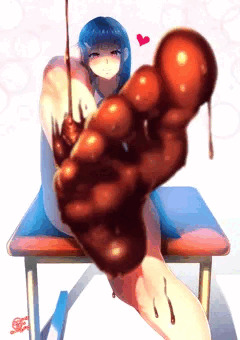 バレンタインにチョコソックスをなめさせてくれる女の子
