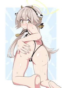 牛柄ハイレグ水着ヒフミちゃん 4