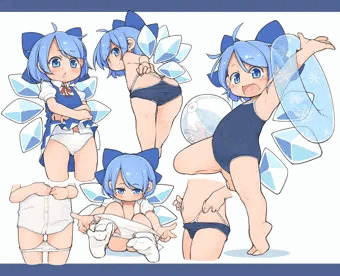 チルノちゃんが水着に着替えるやつ