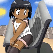 日焼け少女と空飛ぶベンチ