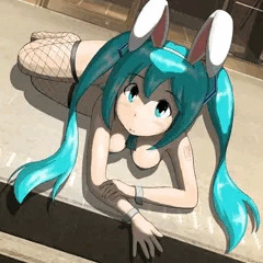 上目遣いバニーミク