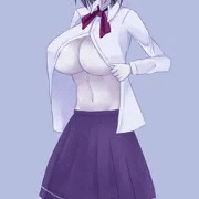 前髪さん下乳