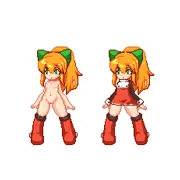 エロアクションゲーム用ロールちゃんドット