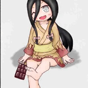 ハナビちゃんに足で餌付けしてもらってるところ