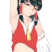 汗がすごい巫女