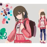 看板娘　ラフ原案