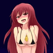 お題「巨乳、赤髪ロング、バナナおっぱいハサミ」