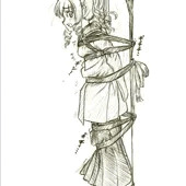 旗風さんを柱に縛り付けて・・・