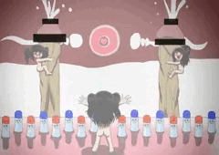 快楽！ペニスタワーと精液プール