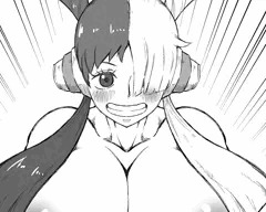 性器を見せびらかすウタ。