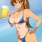 ビールの広告風夏姫ちゃん