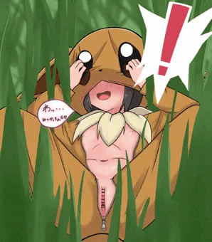草むらに潜むポケモンごっこちゃん