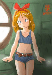 佇むキッカちゃん