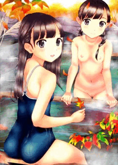 秋のスク水温泉