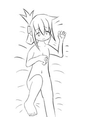 寝転がってもらった